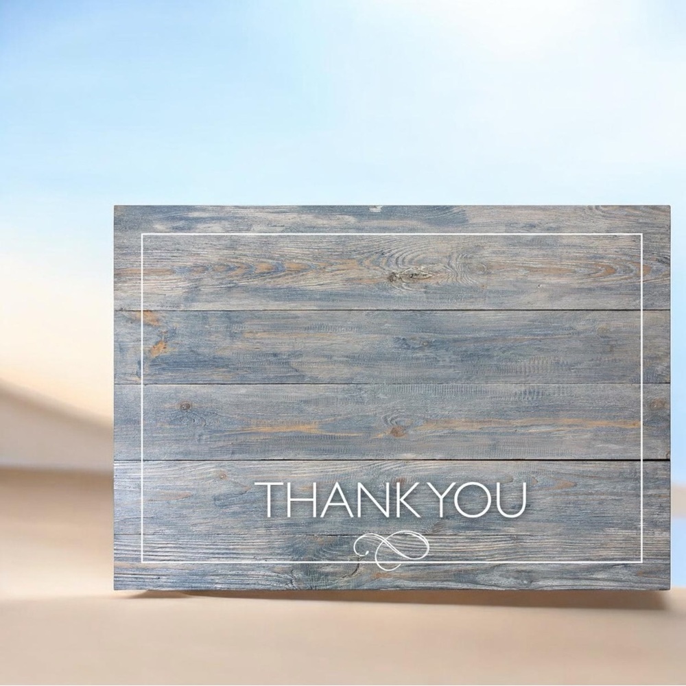 NEW Great Papers! 50ct Boxed Thank You Cards Gray Driftwood